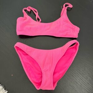 Pink Triangl Swimsuit Small top and Small Bottom WITH BAG